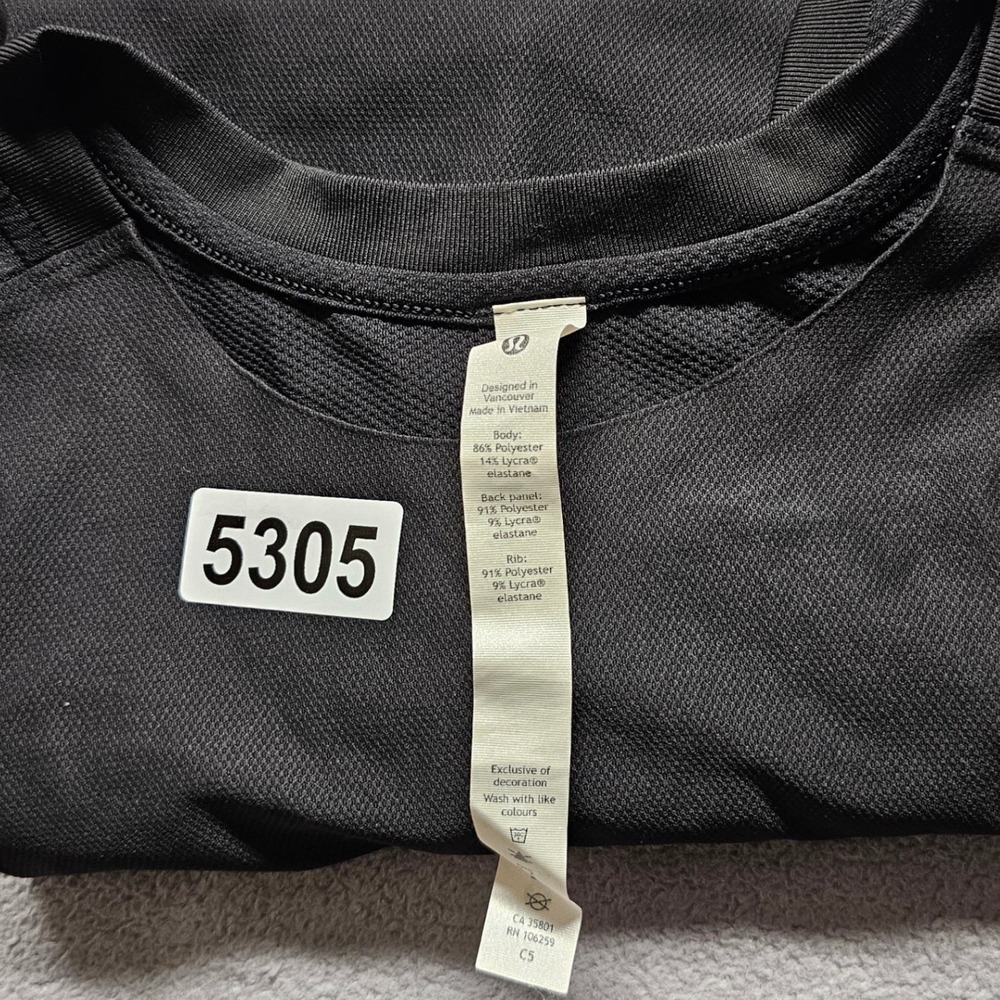 Lululemon Train to Be Tank Top Womens Small Black Athletic Mesh Cropped Training - Picture 6 of 12